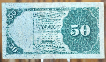 4th Issue 50 Cent Fractional Note Fr#1379 - AU (About Uncirculated) Condition - Fourth Issue Fifty Cent Note Fr1379, Authentic, High Grade