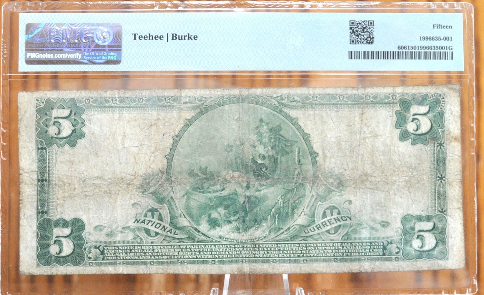 1902 Series 5 Dollar National Currency Note Fr#606, Charter#2371 S-1273 - F15 (Choice Fine) PMG - The North National Bank of Rockland Maine