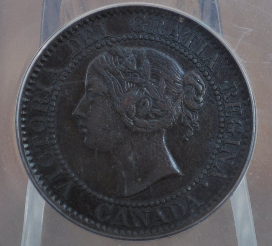 1858 Canadian Cent XF45 Grade, ANACS Certified - 1858 Canada One Cent - 1858 1 Penny Canada - Rare Date, High Grade, Canada Key Date Penny