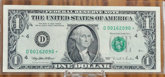 1995 1 Dollar STAR NOTE - (D) Cleveland - CHCU (Choice Uncirculated) - 1995 One Dollar Federal Reserve Star Note- Fr#1921D* / Fr 1921-D*