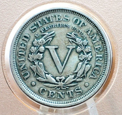 1905 V Nickel - 1905 Liberty Head Nickel - VG (Very Good) Condition - Liberty Nickel - 1905 Nickel Barber Design - Collectible, Jewelry