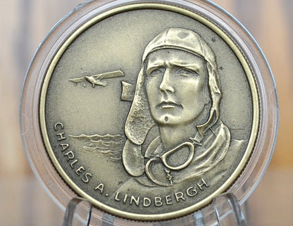 1977 Charles A. Lindbergh Spirit of St. Louis 50th Anniversary Medal - New York to Paris, 1927