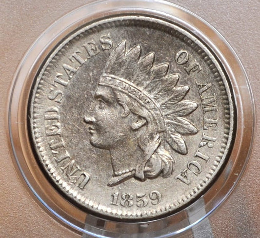 1859 Indian Head Penny - G to VF (Good to Very Fine) Grade, Choose by Grade - First year made - 1859 Indian Head Cent 1859