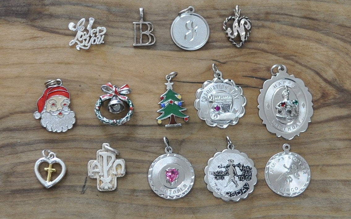 MORE Vintage Sterling Silver Charms! Choose by Charm! Travel Charms, Bracelet Charms, Old Charms, Monument Charms, Charms by State / Country