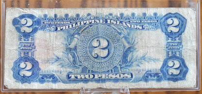 1929 Philippines 2 Pesos Treasury Certificate, Rarer Note - Great Condition - 1929 Two Pesos Treasury Certificate 1929 P# 74b