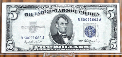 1953 Blue Seal 5 Dollar Bill / 1953 Five Dollar Silver Certificate - Choose by Grade / Condition - 1953 Silver Certificate