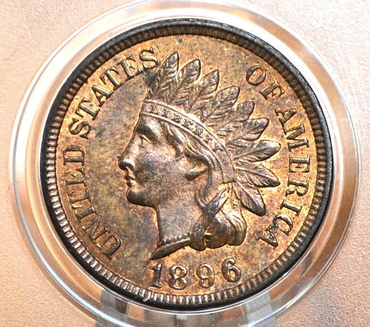 1896 Indian Head Penny - Choose by Grade / Condition - Indian Head Cent 1896 - US 1 Cent 1896 Penny