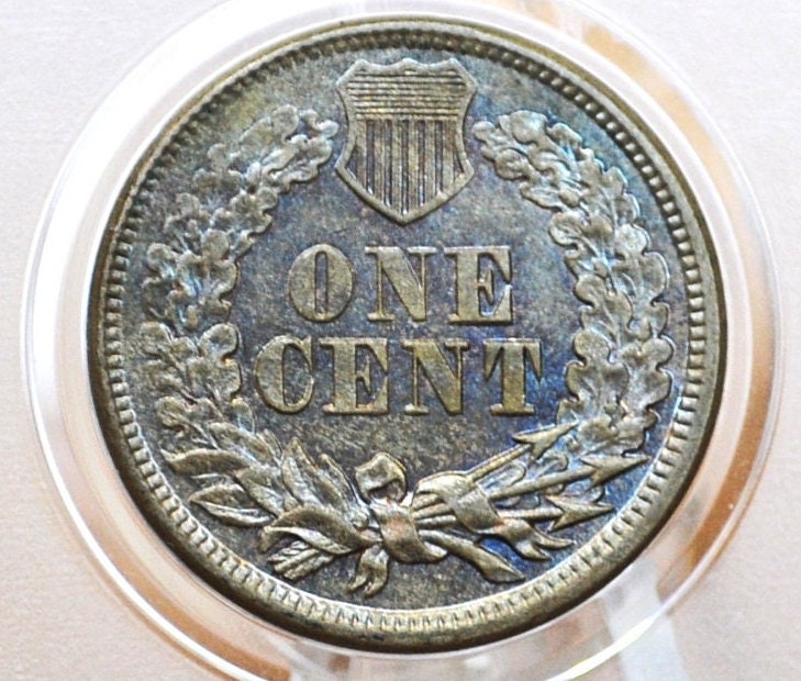 1860 Indian Head Penny - MS64 Choice Uncirculated, Superior Eye Appeal & Color - Round Bust - Prooflike Fields - 1860 Cent Indian Head 1860