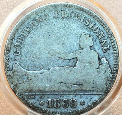 1869 Spanish Una Peseta