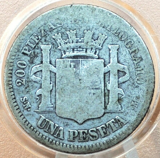 1869 Spanish Una Peseta