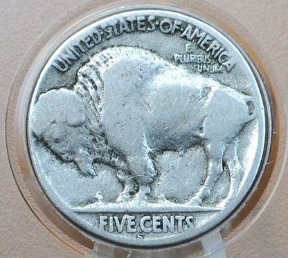 1924-S Buffalo Nickel - Fine Grade / Condition; Key Date - S Mint 1924 Nickel Indian Head Nickel 1924 S - Rare Coin, Low Mintage