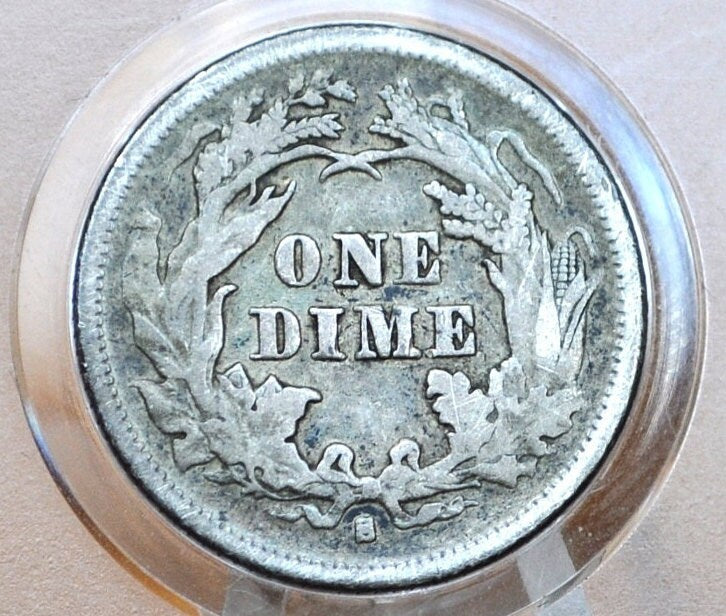 1876-S Seated Liberty Dime - Choice VF (Very Fine+) - 1876S US Silver Dime / 1876 S Liberty Seated Dime, Great Collection Worthy Coin