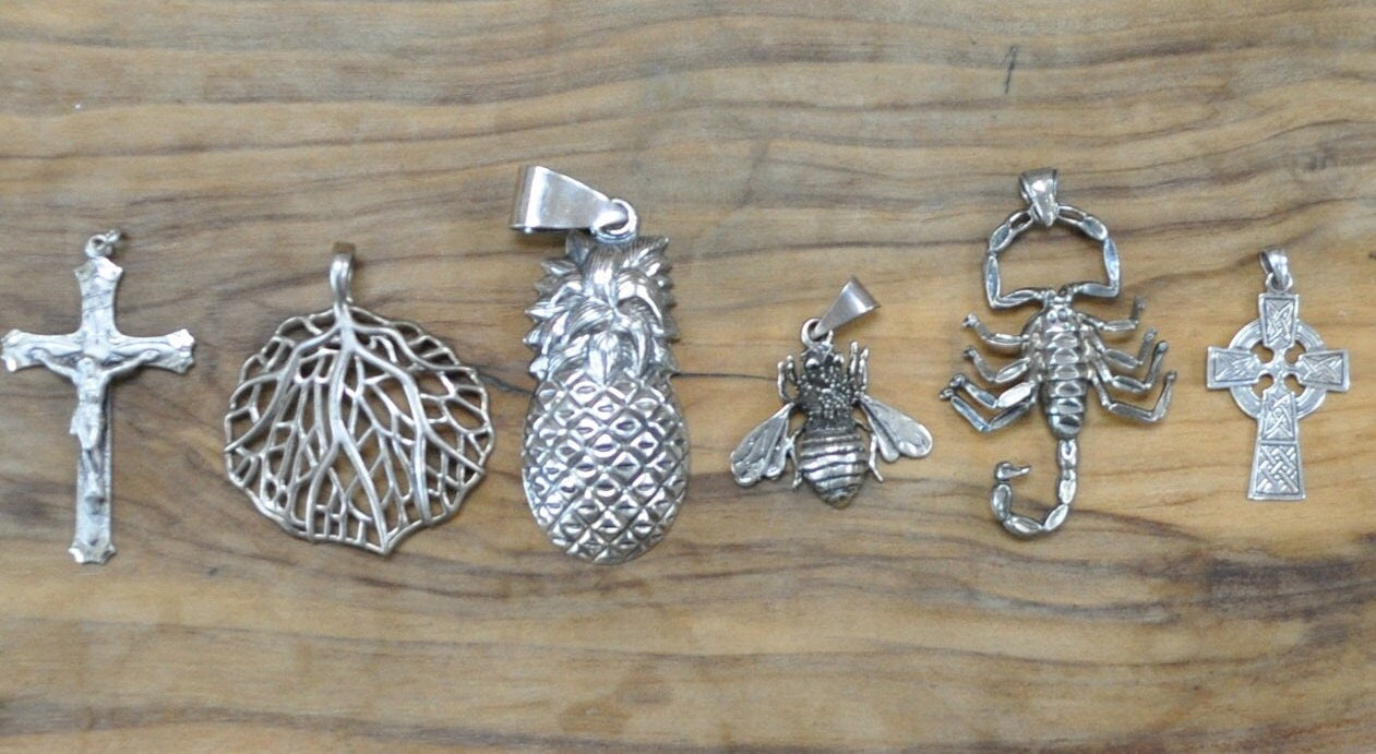 Vintage Sterling Silver Necklace Pendants! Choose by Pendant! Animal, Mythical, Religious, and so many more! Silver Pendants!