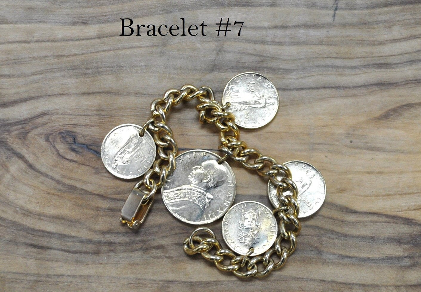 Vintage Coin Bracelets! Bracelet Coin Charms, Travel Charm Bracelet, Choose by Bracelet! Coin Charm Bracelet, Heritage Charms