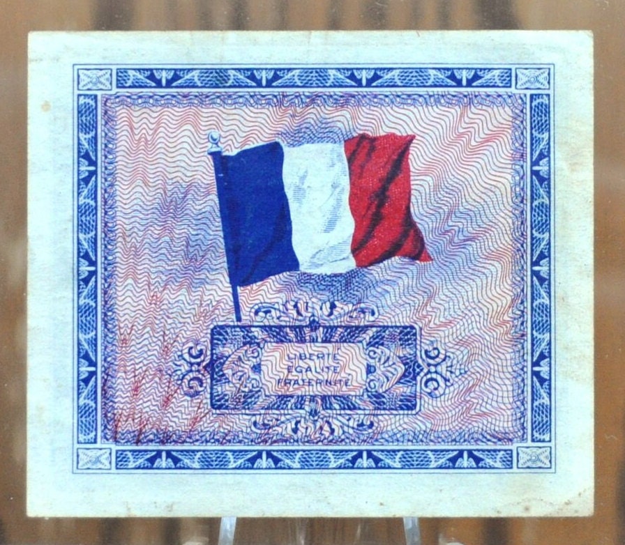 1944 France 10 Franc Paper Note - WWII Era French Bank Note, Beautiful Artwork - French 10 Francs Banknote - P#116a