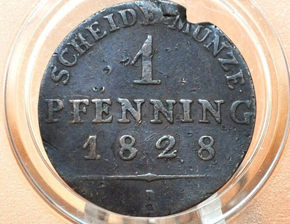 1828 Prussian 1 Pfennig Coin - Prussia 1828 1360 Einen Thaler Prussian Coin