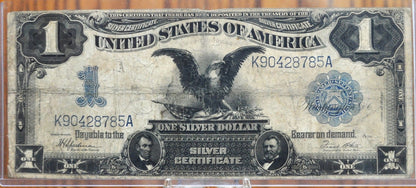 1899 1 Dollar Silver Cert. Black Eagle Fr#236 - VG++ Grade / Condition - Rare Note Type / Horseblanket Note - 1899 Silver Certificate Eagle