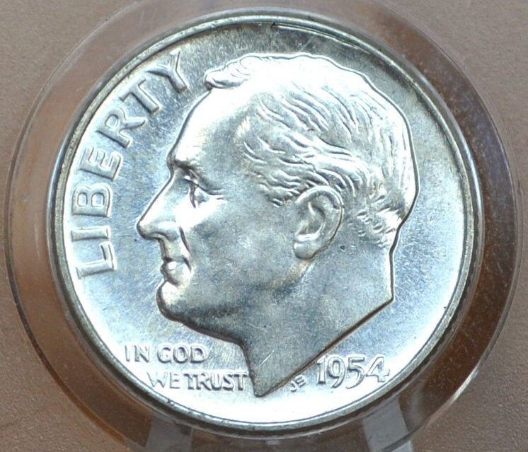 1954 PDS Roosevelt Silver Dimes - Choose Mint and Grade - Roosevelt Dime 1954 P, 1954 D Dime, 1954 S Dime - Circulated & Uncirculated Dimes