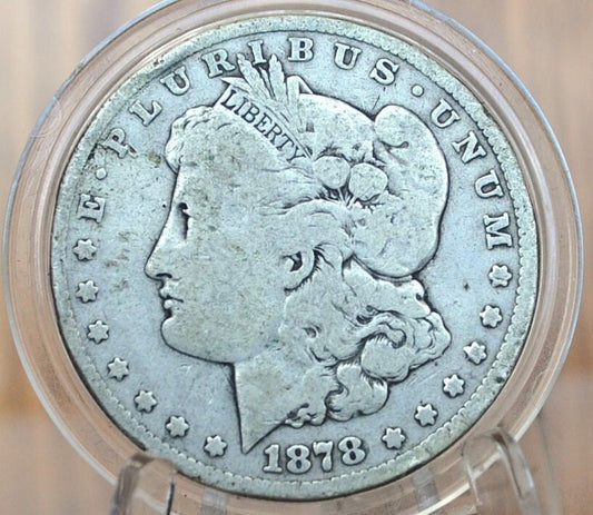 1878 CC Morgan Silver Dollar - G/VG Grade / Condition - Carson City Mint, 1878-CC Morgan Dollar 1878CC Key Date, Affordable 78CC