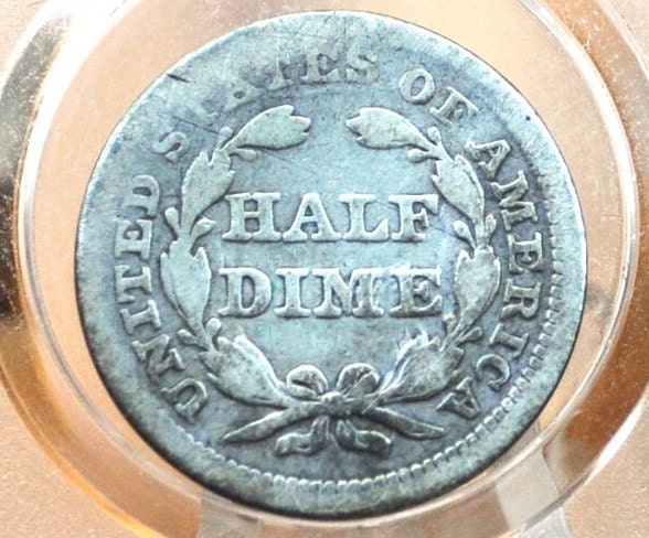 1857 Half Dime - Good+ - 1857 Seated Liberty Half Dime - Early American Coin - 1857 Silver Half Dime Liberty Seated