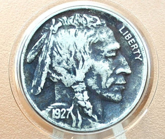 1927-S Buffalo Nickel - G-VG (Good to Very Good) Grade / Condition - 1927-S Indian Head Nickel 1927 S - San Francisco Mint