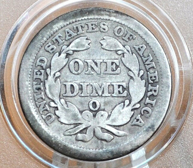 1853-O Seated Liberty Dime - (VG) Very Good - 1853O Silver Dime / 1853 O Liberty Seated Dime 1853O