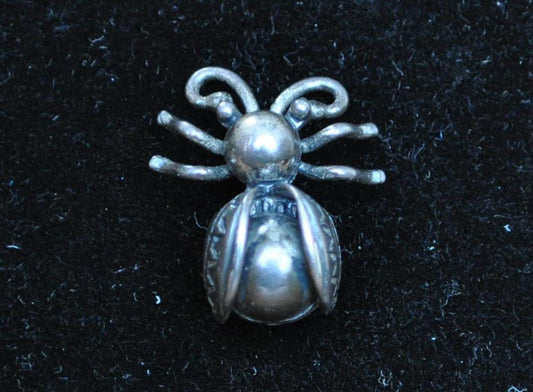 Awesome Vintage Bee Pin! Sterling Silver - Silver Bee Pin / Sterling Honeybee Pin - Bug Jewelry, Vintage Bee Jewelry!