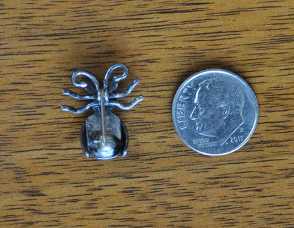 Awesome Vintage Bee Pin! Sterling Silver - Silver Bee Pin / Sterling Honeybee Pin - Bug Jewelry, Vintage Bee Jewelry!