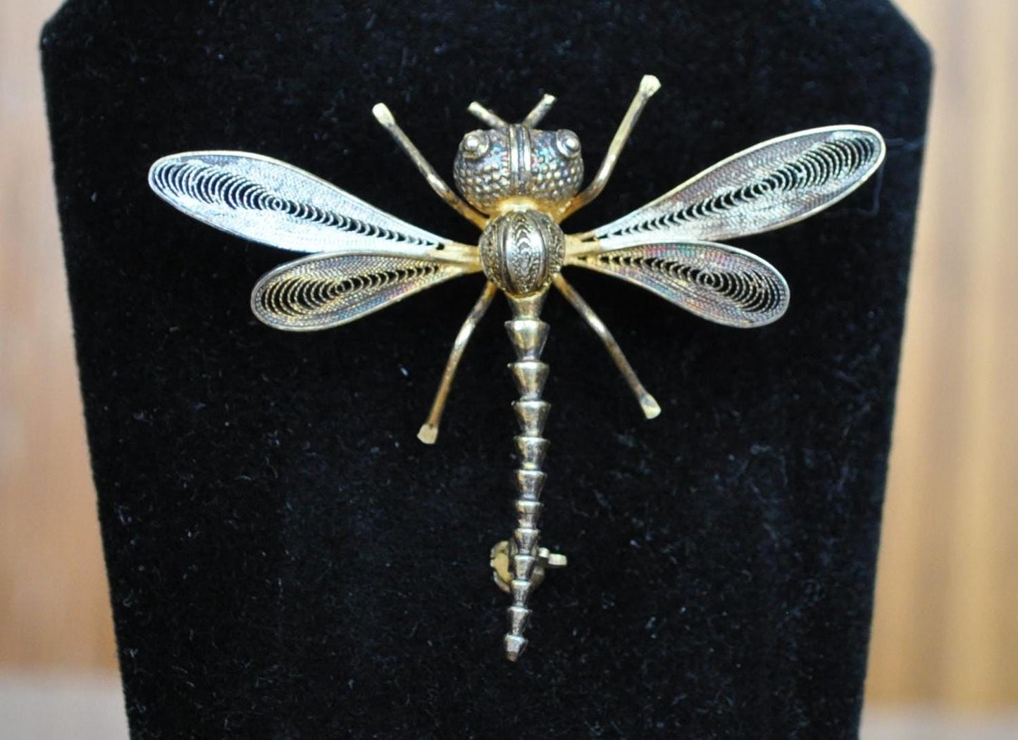 Beautiful Vintage Sterling Silver Dragonfly Pin! - Vintage Dragonfly Brooch - Lovely Piece, Silver Dragonfly Jewelry