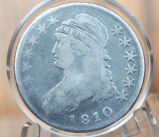 1810 Capped Bust Half Dollar - VG (Very Good); Great Coin - 18010 Half Dollar US Half Dollar 1810, Rare Early Half, Low Mintage