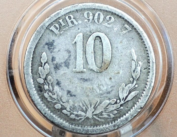 RARE 1888 Silver 10 Centavos Pi R Mexico - Great Condition - Republic Mexciana 1888 -