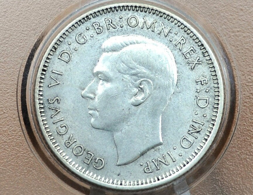 1938 Australia 1 Shilling Silver - George VI - Silver Australian Coin