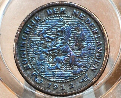 1878 Netherlands East Indies 1/2 Cent Coin - Choice AU Grade / Condition - Nerderlands 1 Penny 1878