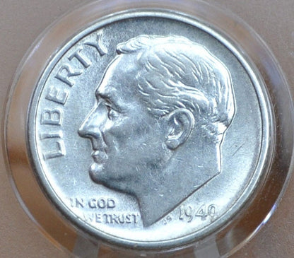 1949 Roosevelt Silver Dime PDS - Choose by Grade and Mint - 1949 S Silver Dime 1949 D Roosevelt Dime 1949 P
