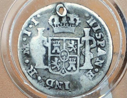 1813 Spanish 1/2 Real - Great Detail, Scarce Type - Spanish Silver Colonial Era Coin - Ferdinand VII - 1813 One Half Real Silver