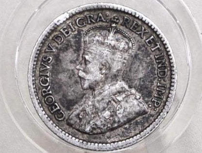 1916 Canadian Silver 5 Cent Coin - Great Condition - King George - Canada 5 Cent Sterling Silver 1916 Canada