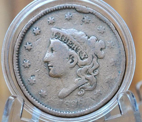 1836 Matron Head Large Cent - G (Good) Grade / Condition - 1836 Liberty Head Cent - 1836 One Cent - Modified Matron Head 1835 to 1839