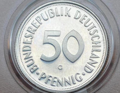 VERY RARE 1950 German 50 Pfennig Proof - Only 1,800 Minted - Rare German Proof - 1950 50 Pfennig G -