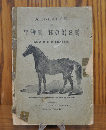 1905 A Treatise on The Horse and His Diseases by Dr. B. J. Kendall - Vintage Medical Book - Enosburg Falls, VT - Dr. B.J. Kendall Company