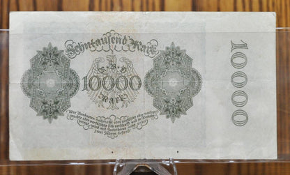 1922 10,000 Mark German Paper Note- Reichsbanknote- First Issue, Vampire Note- Varied Issues and Types- 1922 Ten Thousand Mark Note- P#70-72