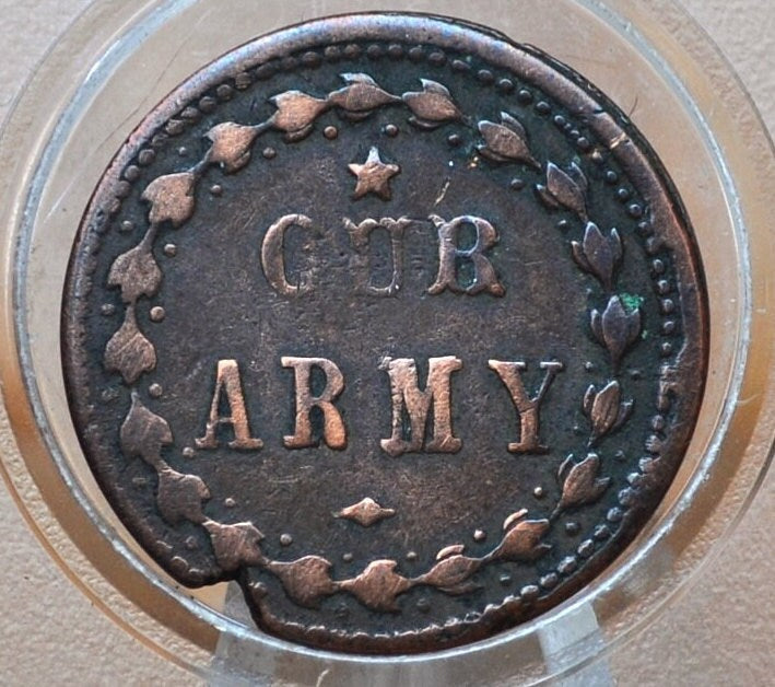 Our Army Civil War Token - 1863-1865 "Our Army" Indian Head Obverse - Patriotic CWT - Affordably Priced - Civil War Tokens