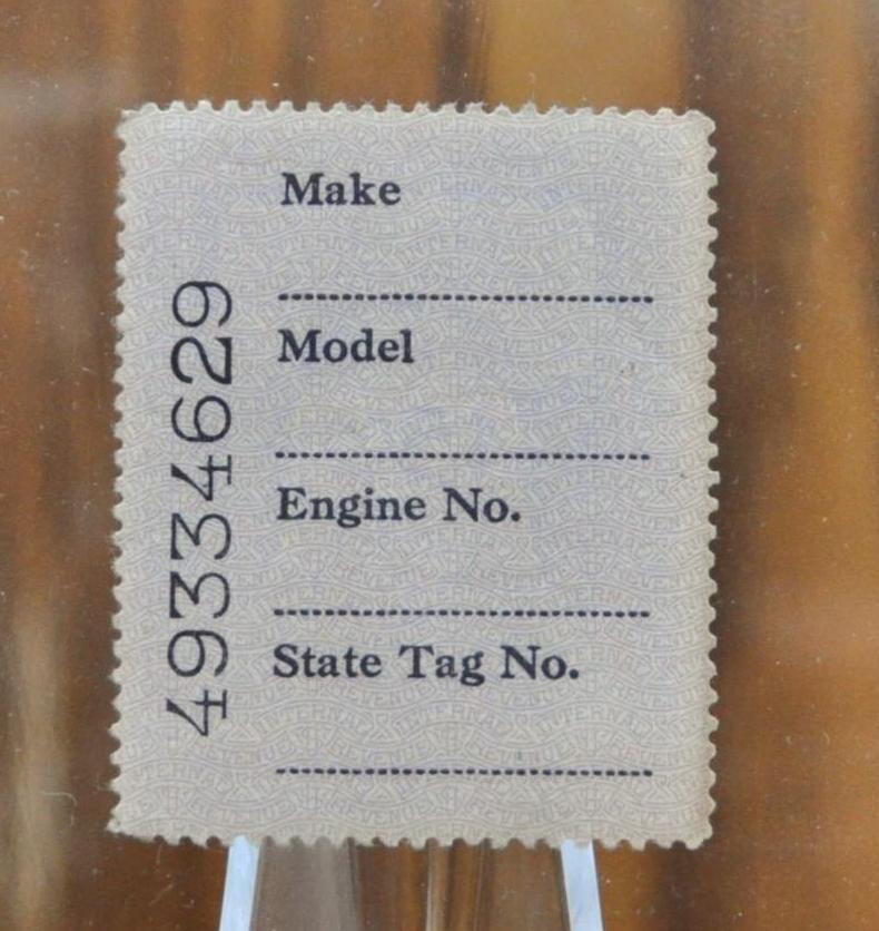 1945 U.S. 5 Dollar Federal Use Tax Motor Vehicle Stamp - WWII Era Stamp - Unused, Excellent Condition - 1945 Federal Motor Vehicle Tax Stamp