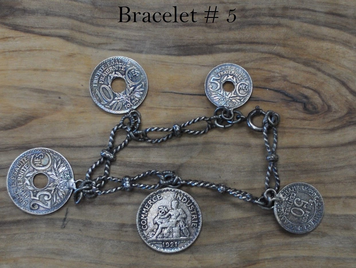 Vintage Coin Bracelets! Bracelet Coin Charms, Travel Charm Bracelet, Choose by Bracelet! Coin Charm Bracelet, Heritage Charms