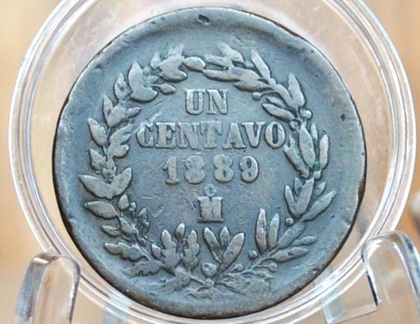 1889 Mexico Un Centavo - Great Condition - Mexico City Mint - Mexican Coins - Mexican Republic -