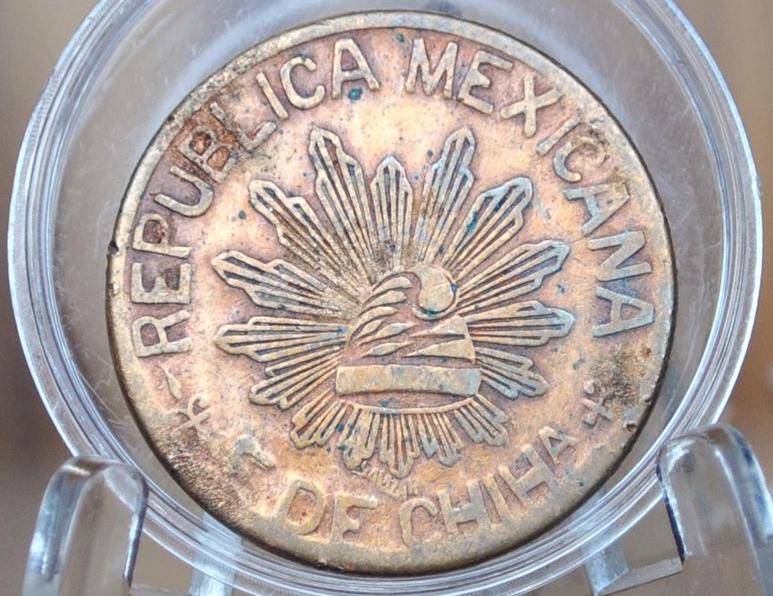 1914 Chihuahua 5 Centavos Mexico Revolution - Chihuahua, Mexico Coin - Great Condition - Coins with History -