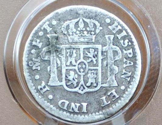 Silver 1802 Spanish Colonial Mexico 1/2 Real - Great Condition - Mexican Silver Coins - Charles IV -