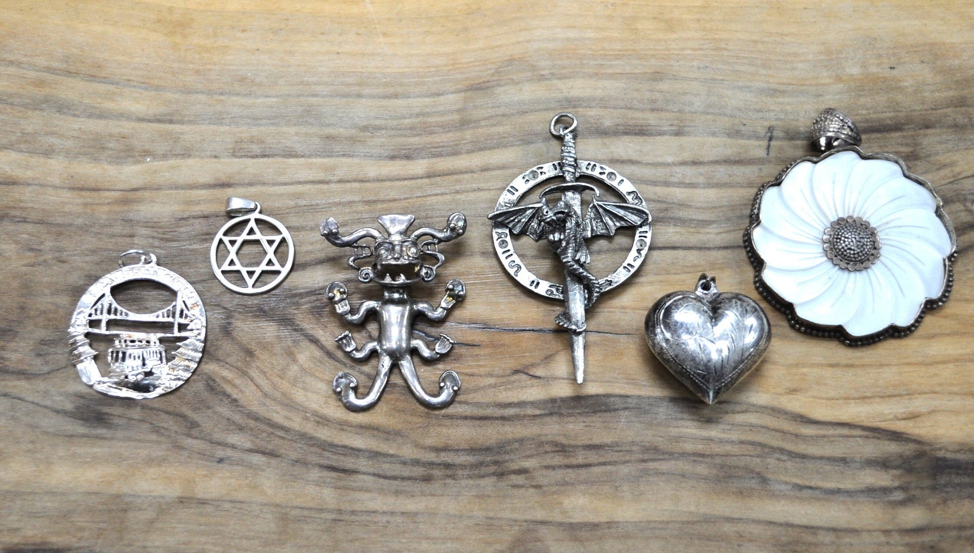 Vintage Sterling Silver Necklace Pendants! Choose by Pendant! Animal, Mythical, Religious, and so many more! Silver Pendants!