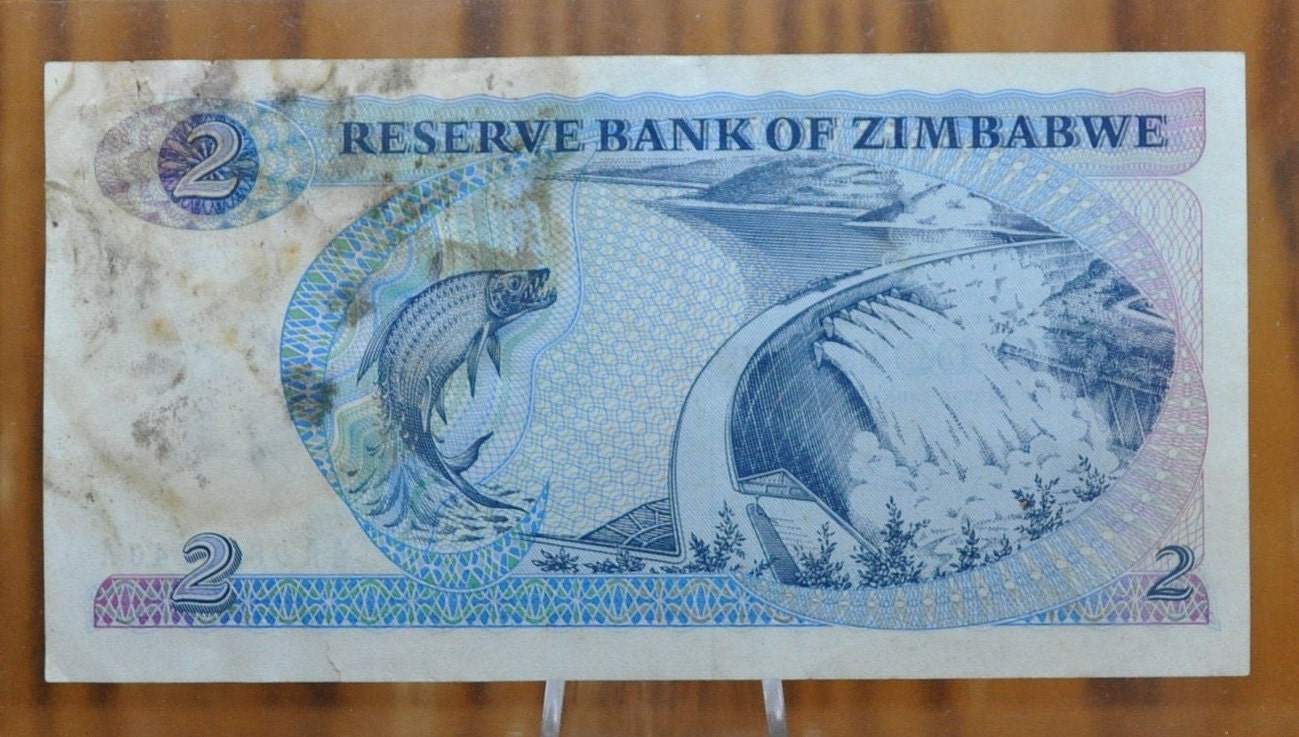 1980 Zimbabwe 2 Dollar Banknote - Salisbury, First Independant Issue - Reserve Bank of Zimbabwe - 1980 Zimbabwe Two Dollar Note 1980 - P#1a