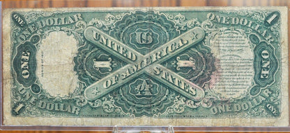 1917 1 Dollar Bill Legal Tender Fr#37 - F (Fine) Grade / Condition - 1917 Horse Blanket Note 1 Dollar Bill Large 1917 Fr#37 / Fr.37