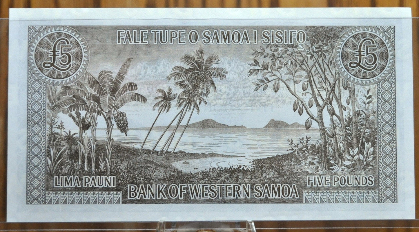 2020/ 1963 Reprint Western Samoa 5 Pound Banknote - 2020 Modern Reprint Issue - 2020/1963 Five Pound Bank of Western Samoa Note - P#15cs